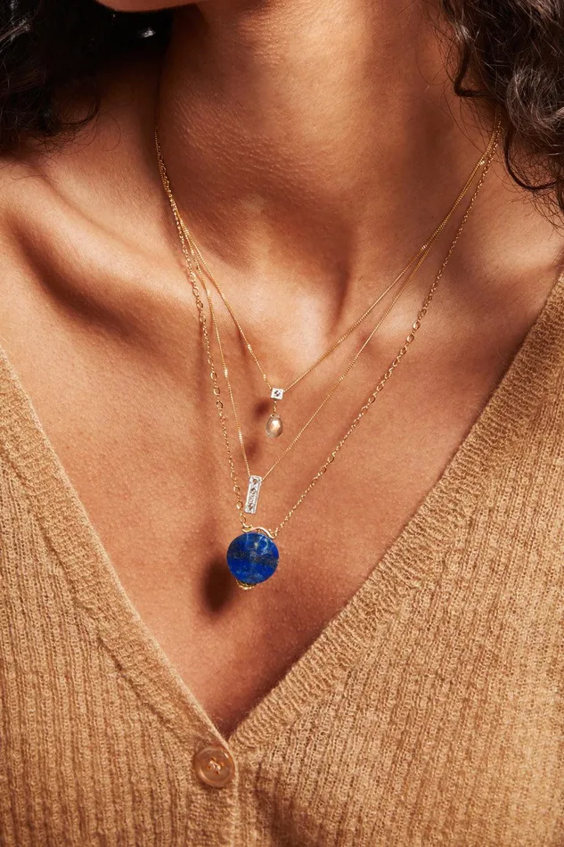 Bar Diamond Necklace Gold Mix Women Chan Luu Necklaces