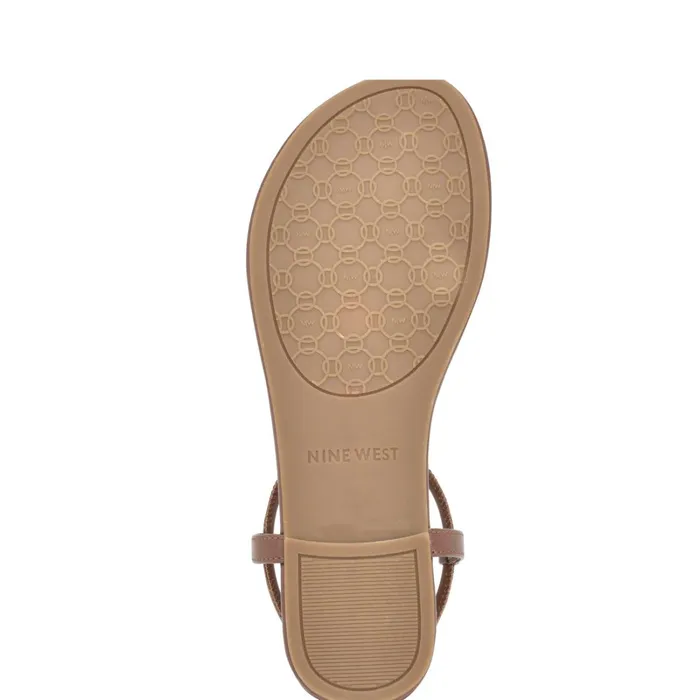 Bassie Flat Sandals Dark Tan Women Nine West Sandals Bassie Flat Sandals Dark Tan Women Nine West Sandals