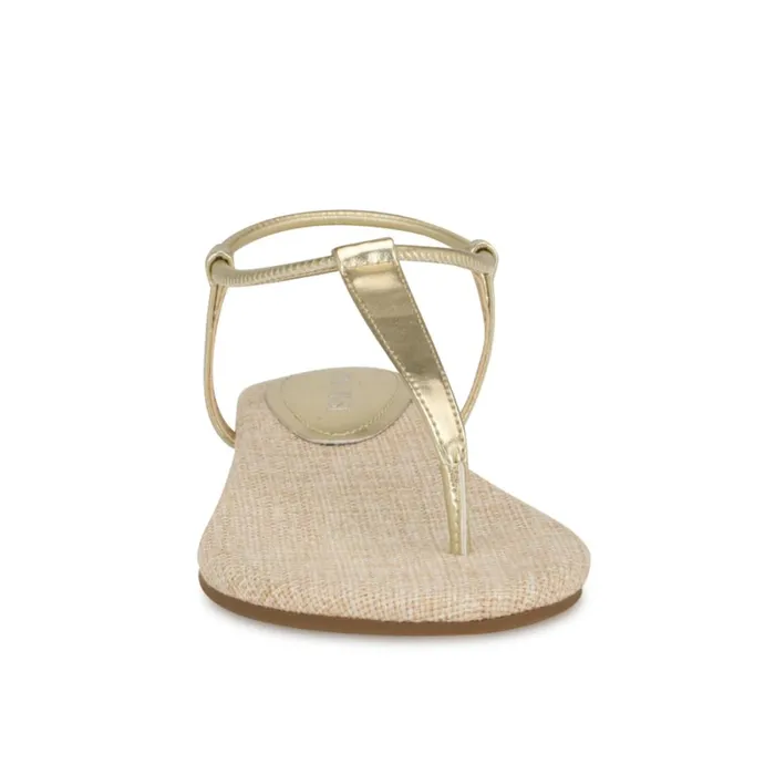 Bassie Flat Sandals Platino Women Nine West Flats Bassie Flat Sandals Platino Women Nine West Flats