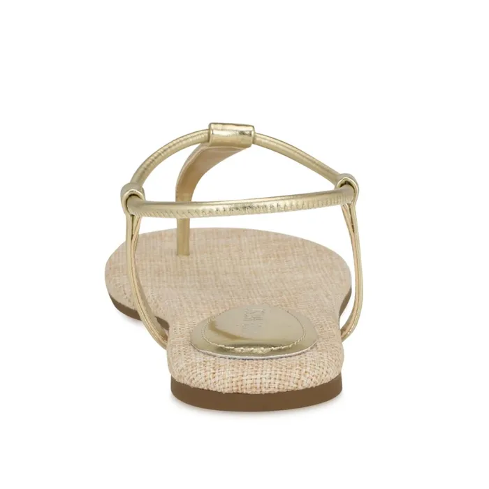 Bassie Flat Sandals Platino Women Nine West Flats Bassie Flat Sandals Platino Women Nine West Flats
