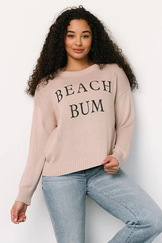 Beach Bum Knit Sweater Top Sand Women Baltic Born Sweaters Beach Bum Knit Sweater Top Sand Women Baltic Born Sweaters