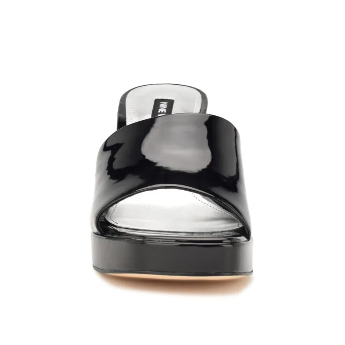 Beez Platform Sandals Black Patent Women Nine West Dress Beez Platform Sandals Black Patent Women Nine West Dress