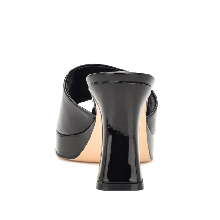 Beez Platform Sandals Black Patent Women Nine West Dress Beez Platform Sandals Black Patent Women Nine West Dress
