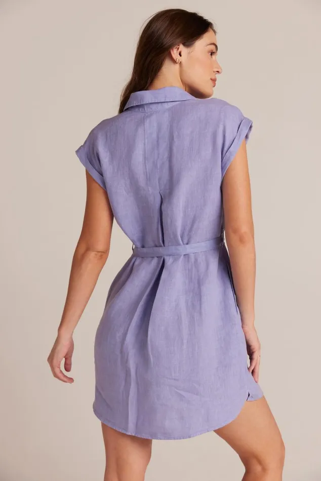 Bella Dahl Belted Linen Shirt Dress 8211 Purple Iris Women Mini Dresses Bella Dahl Belted Linen Shirt Dress 8211 Purple Iris Women Mini Dresses