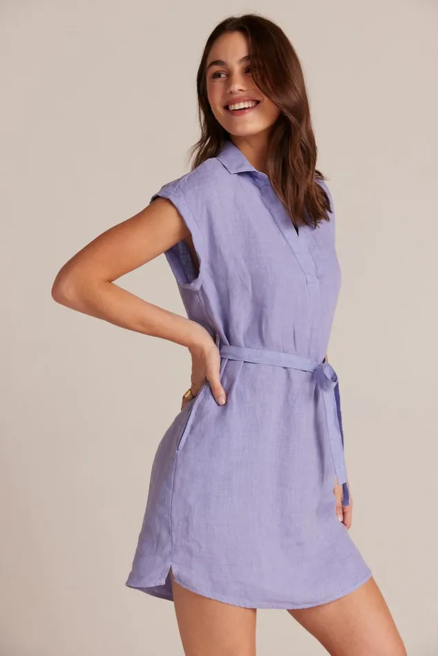 Bella Dahl Belted Linen Shirt Dress 8211 Purple Iris Women Mini Dresses Bella Dahl Belted Linen Shirt Dress 8211 Purple Iris Women Mini Dresses