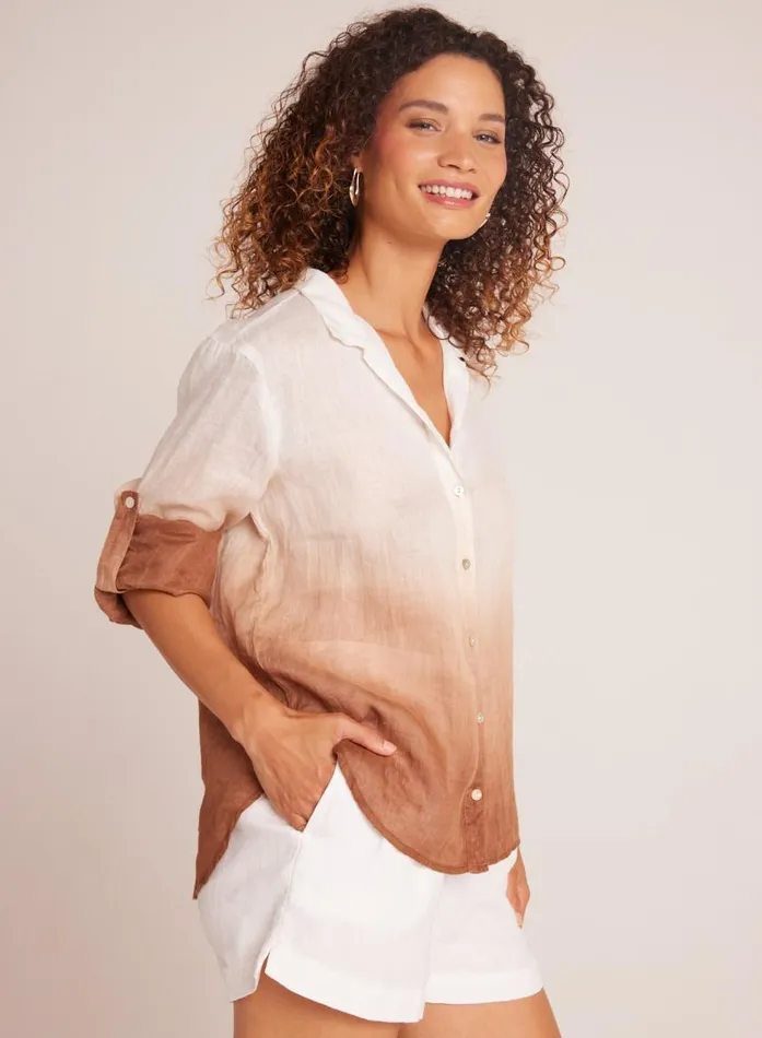 Bella Dahl Capri Button Down 8211 Coconut Ombre Dye Women Button Down Bella Dahl Capri Button Down 8211 Coconut Ombre Dye Women Button Down