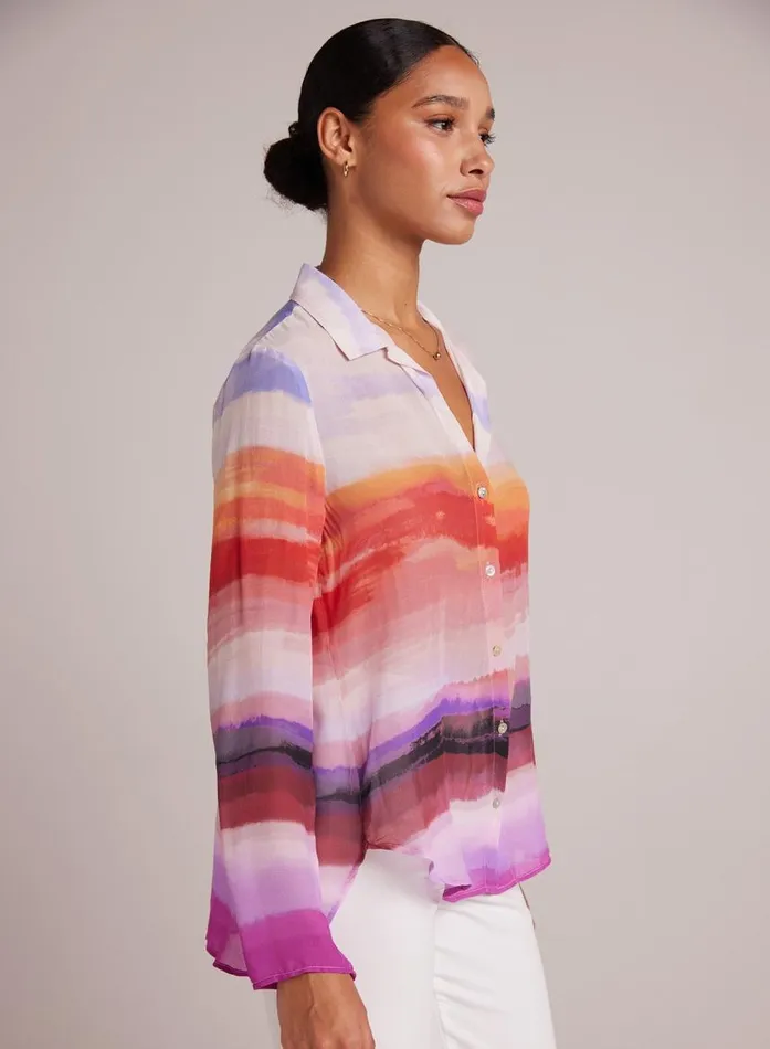 Bella Dahl Clean Shirt 8211 Canyon Stripe Print Women Button Down Bella Dahl Clean Shirt 8211 Canyon Stripe Print Women Button Down