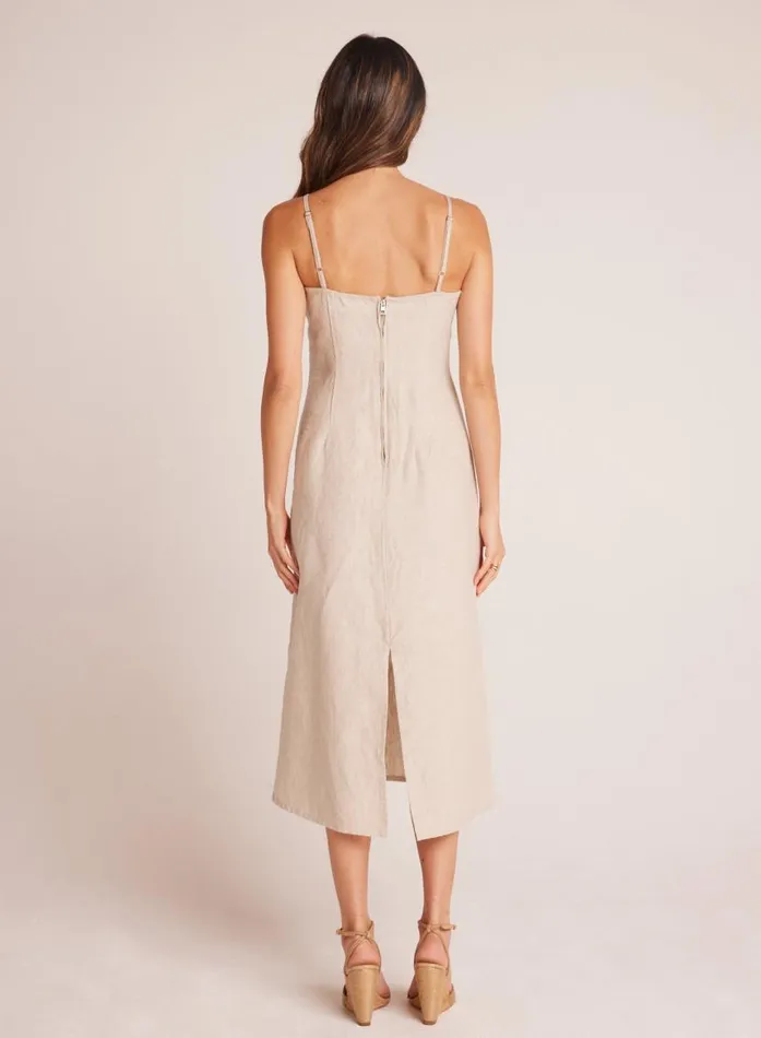 Bella Dahl Fitted Cami Midi Dress 8211 Linen Sand Women Midi Dresses Bella Dahl Fitted Cami Midi Dress 8211 Linen Sand Women Midi Dresses