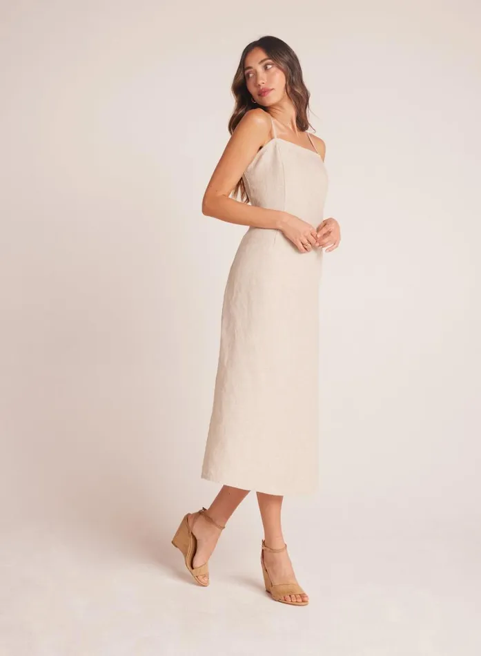Bella Dahl Fitted Cami Midi Dress 8211 Linen Sand Women Midi Dresses Bella Dahl Fitted Cami Midi Dress 8211 Linen Sand Women Midi Dresses