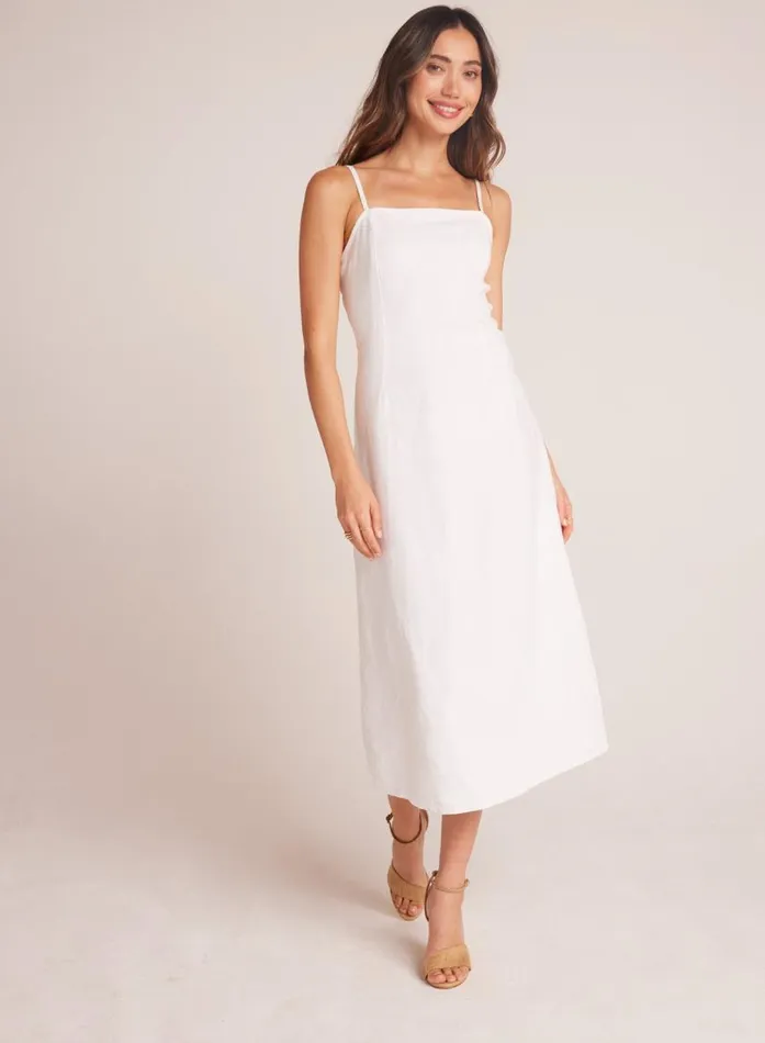 Bella Dahl Fitted Cami Midi Dress 8211 White Women Midi Dresses