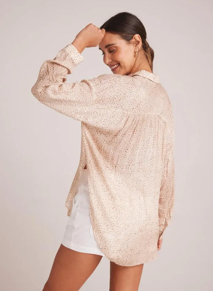 Bella Dahl Flowy Shirt 8211 Salvador Sand Print Women Button Down Bella Dahl Flowy Shirt 8211 Salvador Sand Print Women Button Down