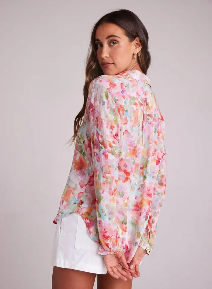 Bella Dahl Full Button Down Hipster Shirt 8211 Ipanema Floral Print Women Long Sleeve Bella Dahl Full Button Down Hipster Shirt 8211 Ipanema Floral Print Women Long Sleeve