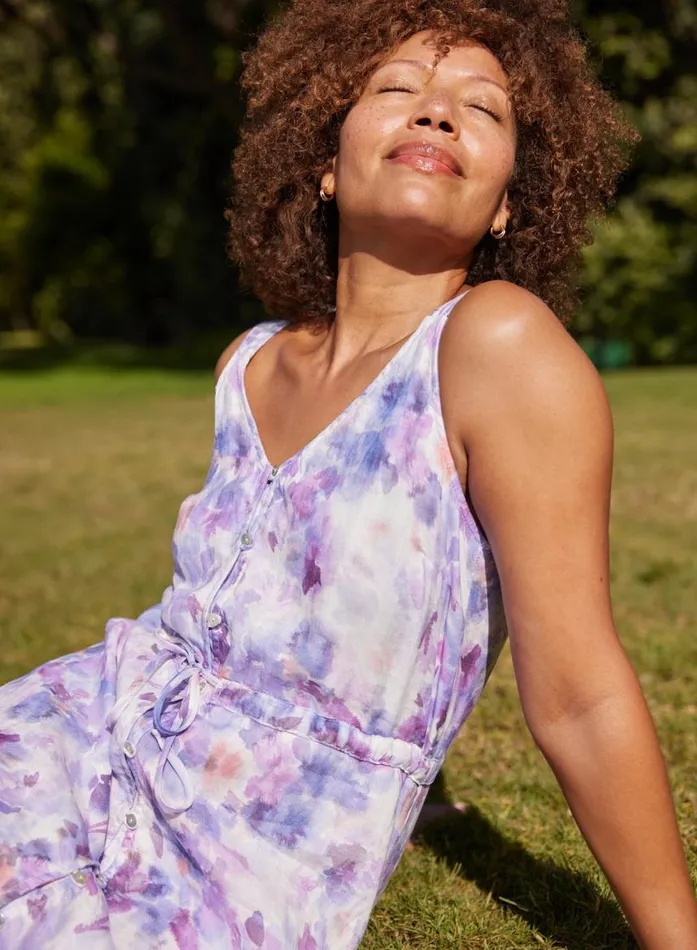 Bella Dahl Linen Button Front Dress 8211 Iris Floral Print Women Maxi Dresses Bella Dahl Linen Button Front Dress 8211 Iris Floral Print Women Maxi Dresses