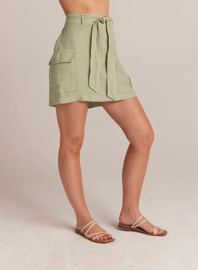 Bella Dahl Linen Cargo Mini Skirt 8211 Pale Palm Women Skirts Bella Dahl Linen Cargo Mini Skirt 8211 Pale Palm Women Skirts