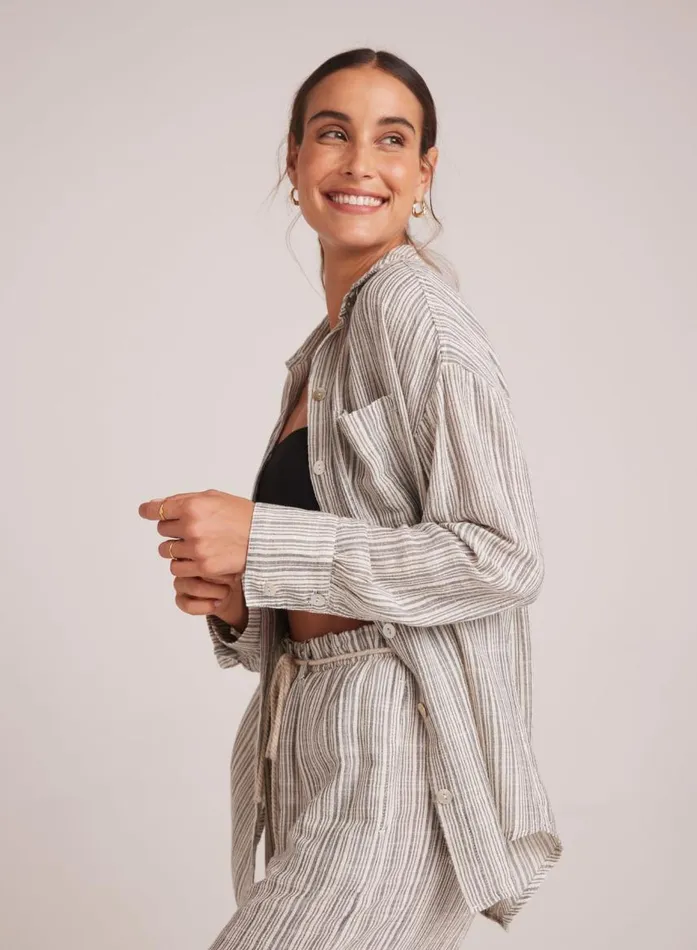 Bella Dahl Oversize Pocket Button Down 8211 Eze Slub Stripe Women Long Sleeve Bella Dahl Oversize Pocket Button Down 8211 Eze Slub Stripe Women Long Sleeve