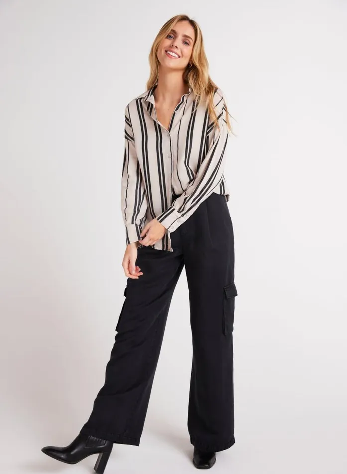 Bella Dahl Oversized Button Down 8211 Soft Ecru Women Long Sleeve
