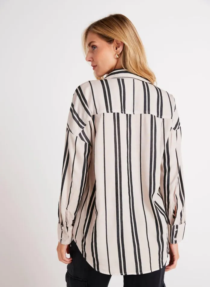 Bella Dahl Oversized Button Down 8211 Soft Ecru Women Long Sleeve Bella Dahl Oversized Button Down 8211 Soft Ecru Women Long Sleeve