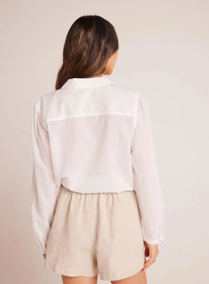 Bella Dahl Pintuck Crop Button Down 8211 White Women Long Sleeve Bella Dahl Pintuck Crop Button Down 8211 White Women Long Sleeve