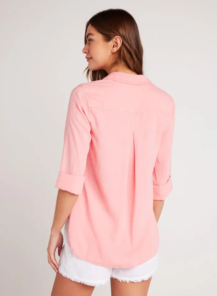 Bella Dahl Shirt Tail Button Down 8211 Blossom Pink Women Button Down Bella Dahl Shirt Tail Button Down 8211 Blossom Pink Women Button Down