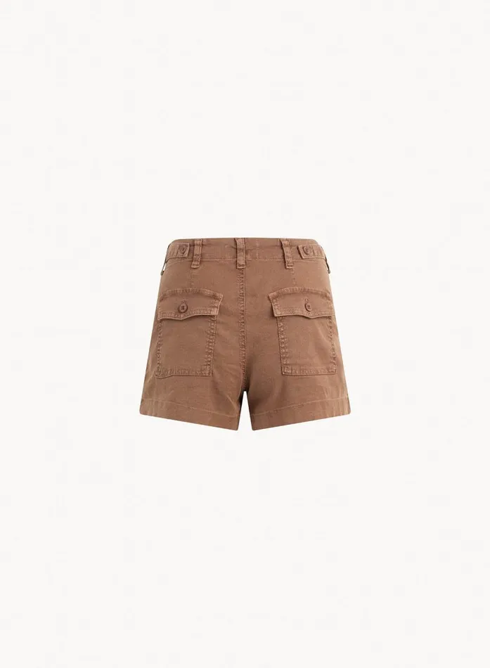 Bella Dahl Sol Utility Tab Trouser Short 8211 Sahara Brown Women Shorts Bella Dahl Sol Utility Tab Trouser Short 8211 Sahara Brown Women Shorts