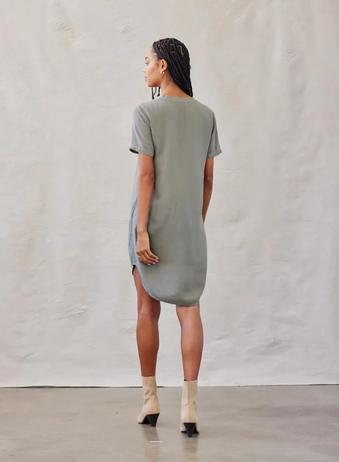 Bella Dahl VNeck Tee Dress 8211 Soft Army Women Mini Dresses Bella Dahl VNeck Tee Dress 8211 Soft Army Women Mini Dresses