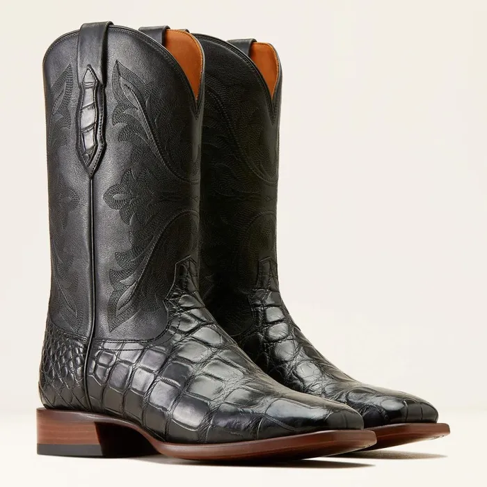 Bench Made Bassett Western Boot Black American Alligator Men Ariat Western Boots Bench Made Bassett Western Boot Black American Alligator Men Ariat Western Boots