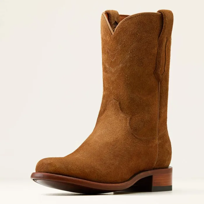 Bench Made Clanton Western Boot Oiled Tan Roughout Men Ariat Western Boots