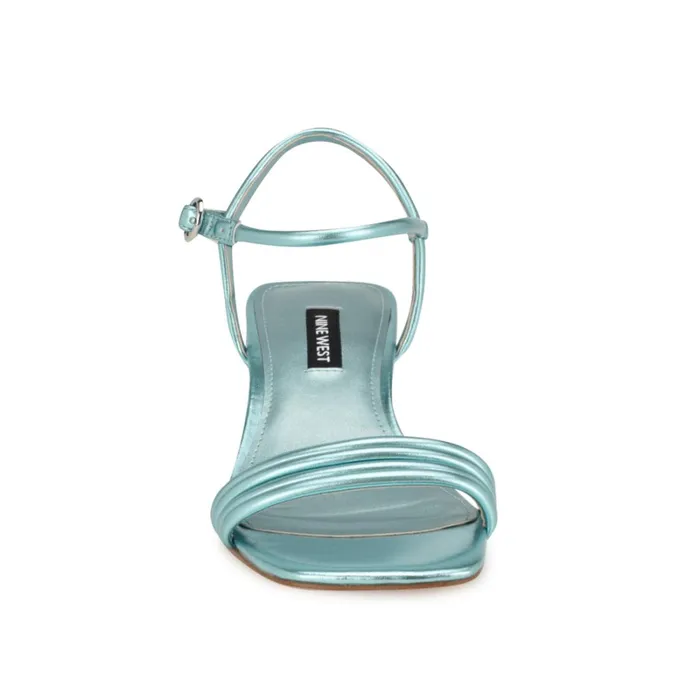 Bernise Block Heel Sandals Blue Women Nine West Heeled Bernise Block Heel Sandals Blue Women Nine West Heeled