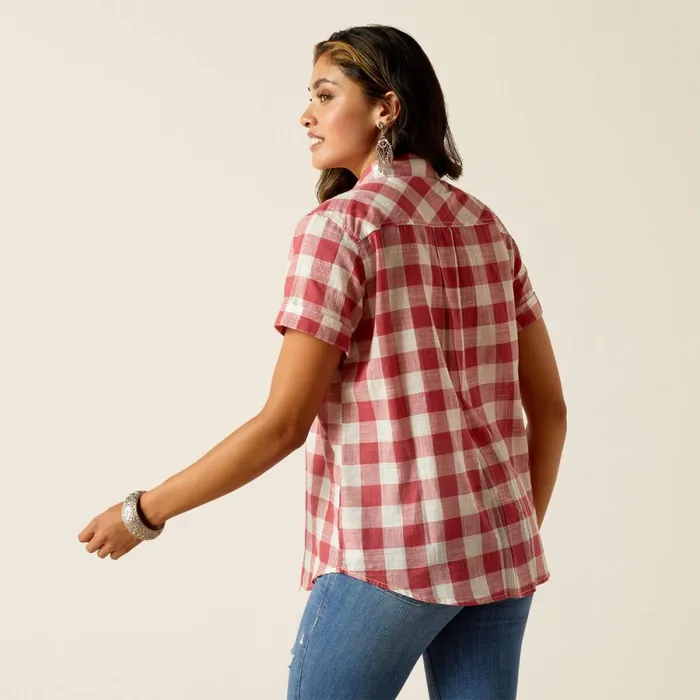 Billie Jean Shirt Cherry Gingham Women Ariat TShirts and Tops Billie Jean Shirt Cherry Gingham Women Ariat TShirts and Tops