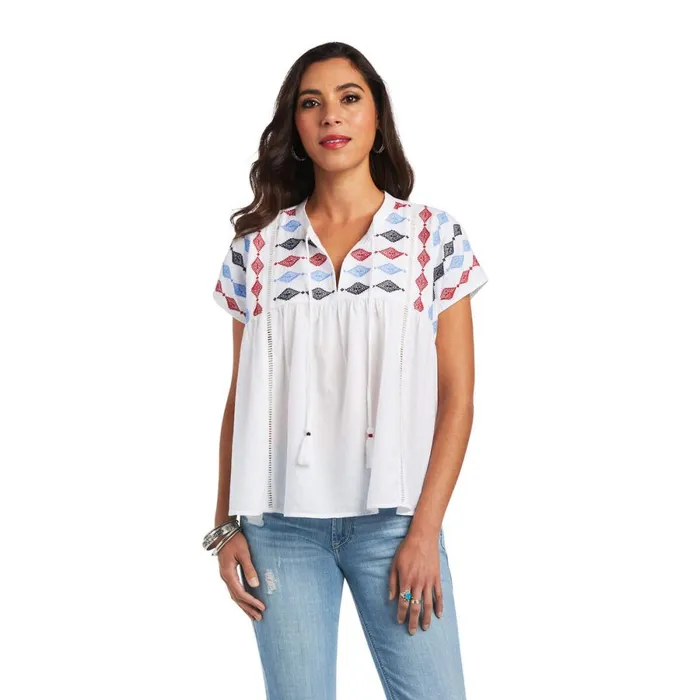 Billie Tunic White Women Ariat TShirts and Tops