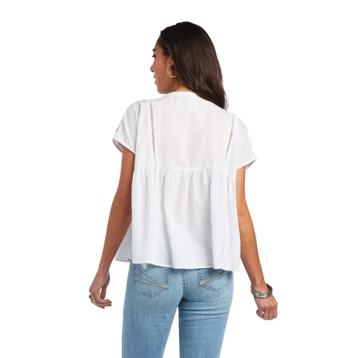 Billie Tunic White Women Ariat TShirts and Tops Billie Tunic White Women Ariat TShirts and Tops