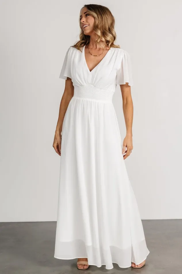Birdie Maxi Dress White Women Baltic Born Maxi Dresses
