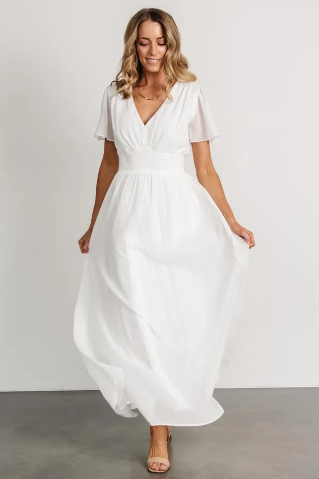 Birdie Maxi Dress White Women Baltic Born Maxi Dresses Birdie Maxi Dress White Women Baltic Born Maxi Dresses