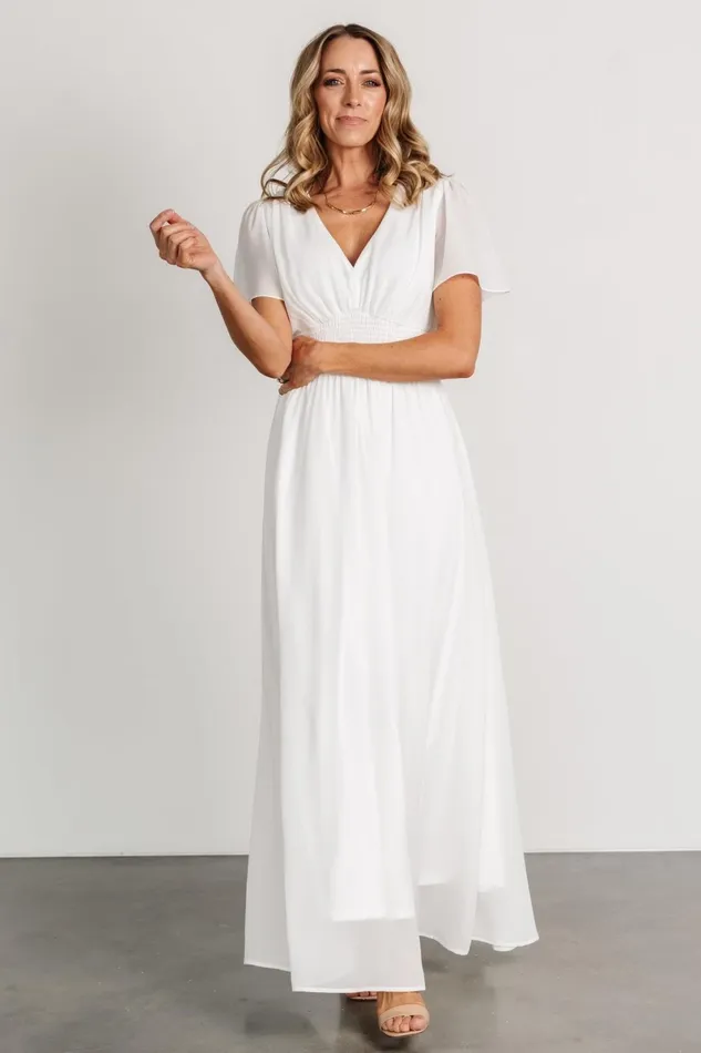 Birdie Maxi Dress White Women Baltic Born Maxi Dresses Birdie Maxi Dress White Women Baltic Born Maxi Dresses