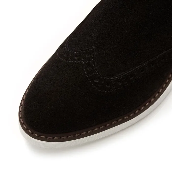 Black Boots Women Moda In Pelle Cheena Black Suede