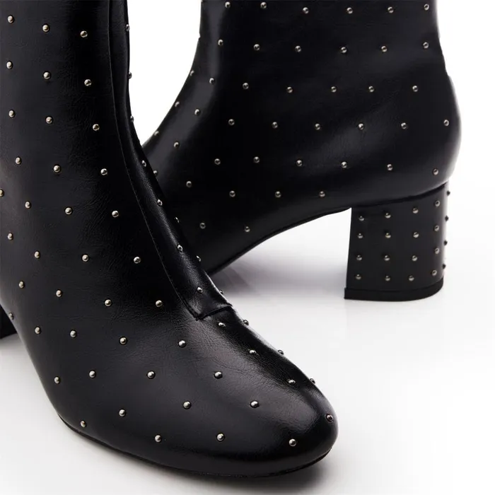 Black Boots Women Moda In Pelle Kravitz Black Porvair