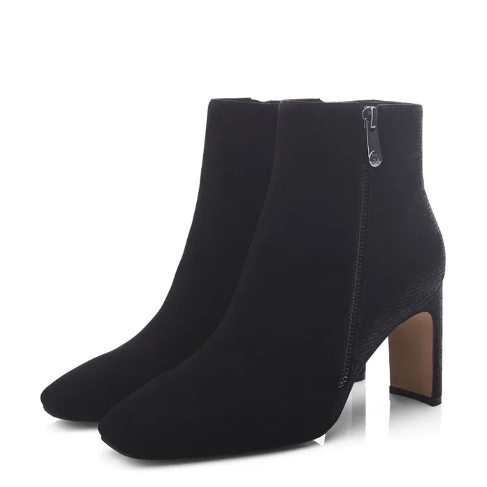 Black Boots Women Moda In Pelle Kyrye Black Suede