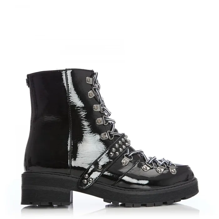 Black Boots Women Moda In Pelle M By Moda Briory Black Patent