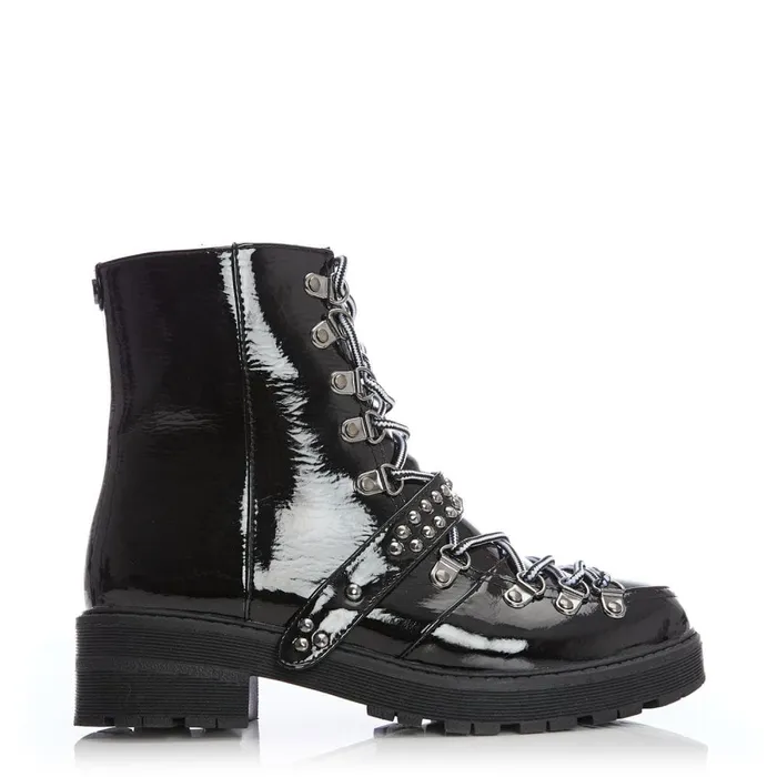 Black Boots Women Moda In Pelle M By Moda Briory Black Patent