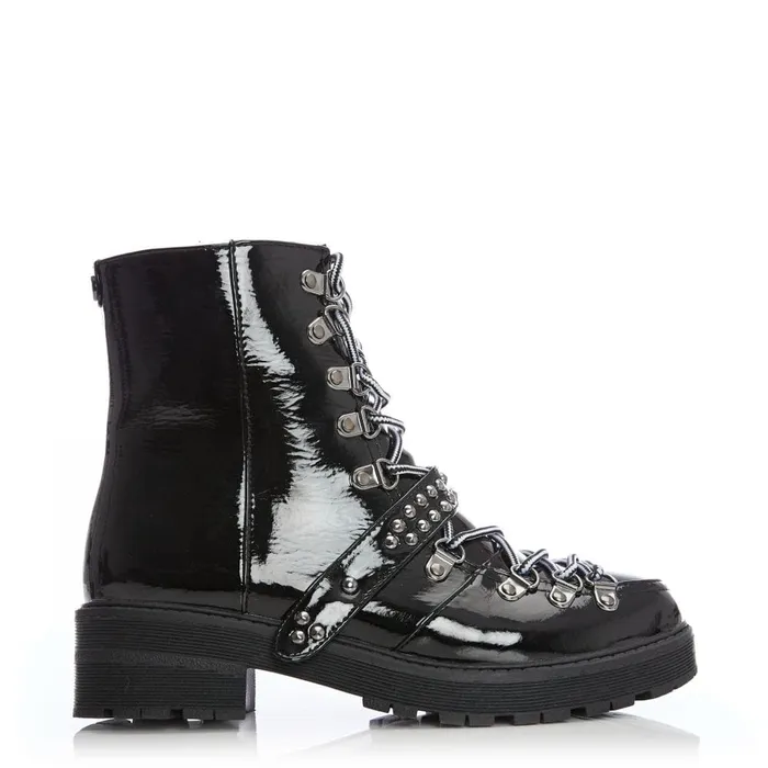 Black Boots Women Moda In Pelle M By Moda Briory Black Patent