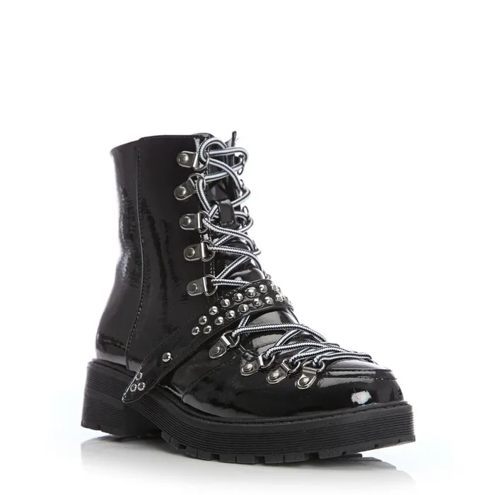 Black Boots Women Moda In Pelle M By Moda Briory Black Patent