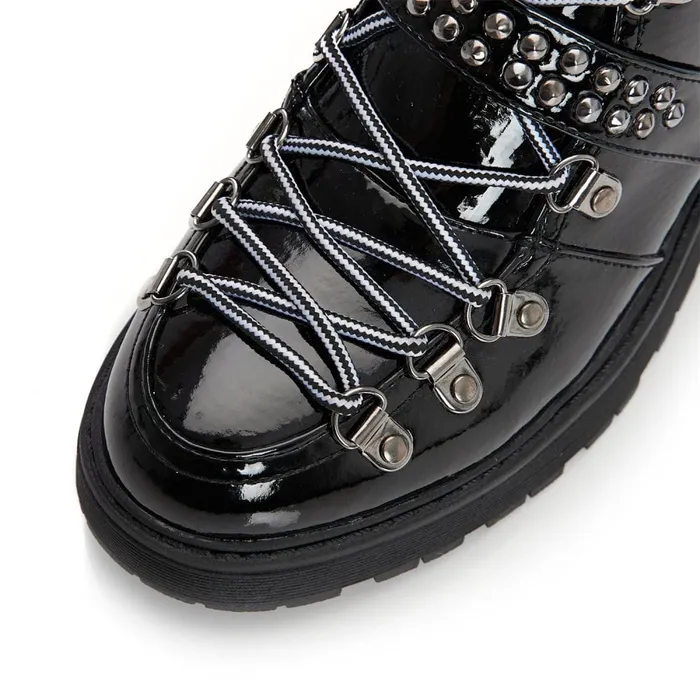 Black Boots Women Moda In Pelle M By Moda Briory Black Patent