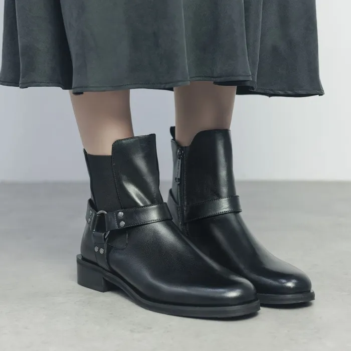 Black Boots Women Moda In Pelle Palanne Black Leather