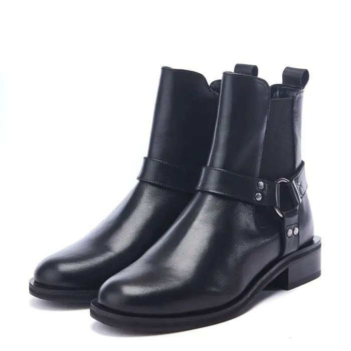 Black Boots Women Moda In Pelle Palanne Black Leather