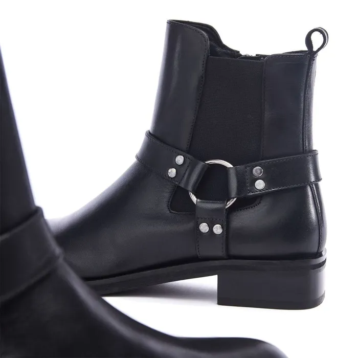 Black Boots Women Moda In Pelle Palanne Black Leather