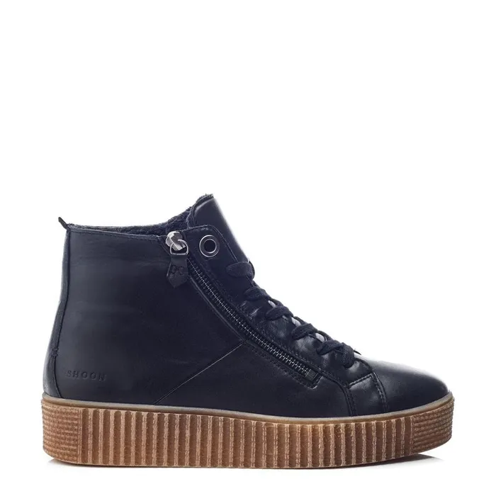 Black Boots Women Moda In Pelle Shoon Sh Oldfield Black Leather