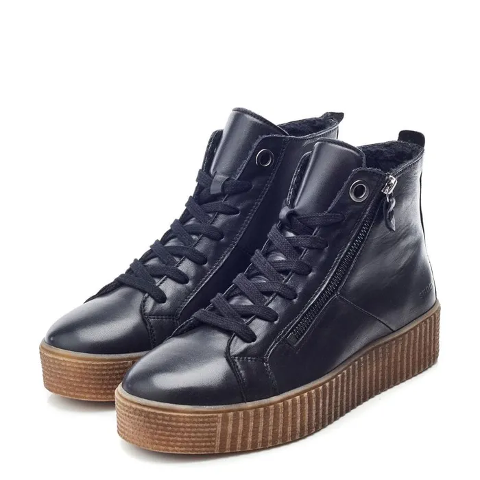 Black Boots Women Moda In Pelle Shoon Sh Oldfield Black Leather
