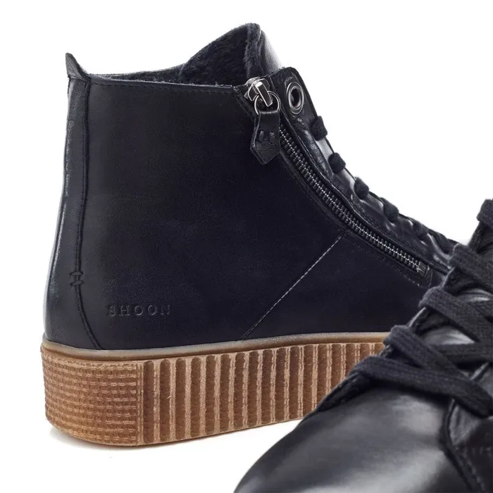 Black Boots Women Moda In Pelle Shoon Sh Oldfield Black Leather