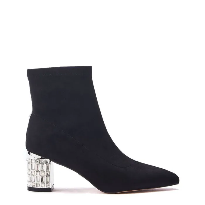 Black Boots Women Moda In Pelle Tianna Black Alcantara