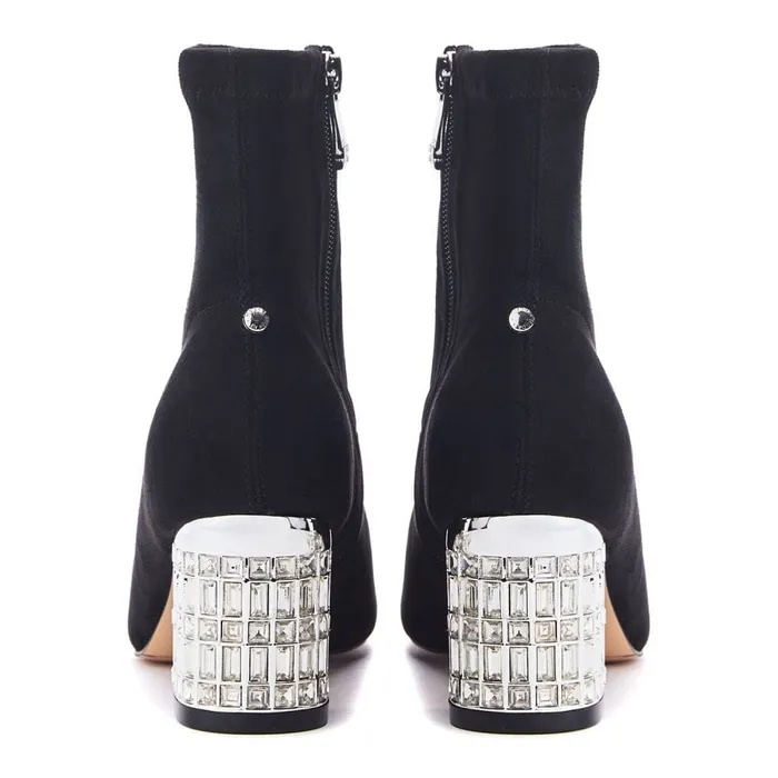 Black Boots Women Moda In Pelle Tianna Black Alcantara